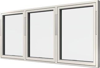Vridfönster Elitfönster Original Alu 100 Treluft 3-glas Vitlackerad Alu