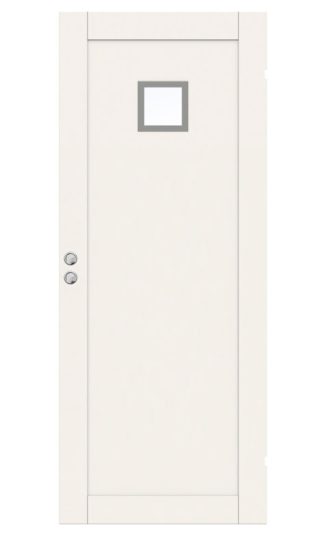 SKJUTDÖRR SWEDOOR UNIQUE 01L GWA120 VIT KLARGLAS INFÄLLD