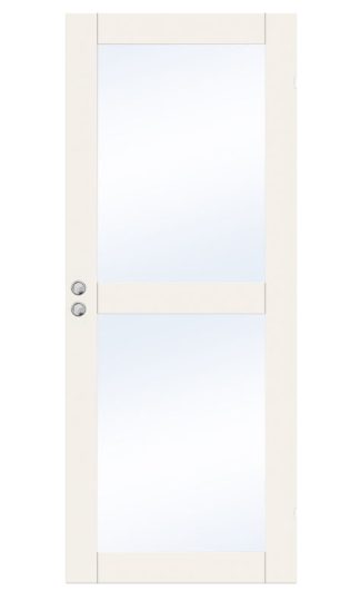 SKJUTDÖRR SWEDOOR UNIQUE GW02L VIT KLARGLAS INFÄLLD