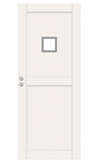 SKJUTDÖRR SWEDOOR UNIQUE 02L GWA120 VIT KLARGLAS INFÄLLD