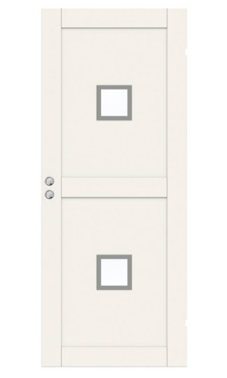 SKJUTDÖRR SWEDOOR UNIQUE 02L GWA220 VIT KLARGLAS INFÄLLD