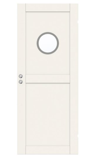 SKJUTDÖRR SWEDOOR UNIQUE 02L GWA130 VIT KLARGLAS INFÄLLD