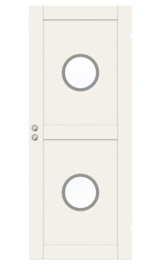 SKJUTDÖRR SWEDOOR UNIQUE 02L GWA230 VIT KLARGLAS INFÄLLD