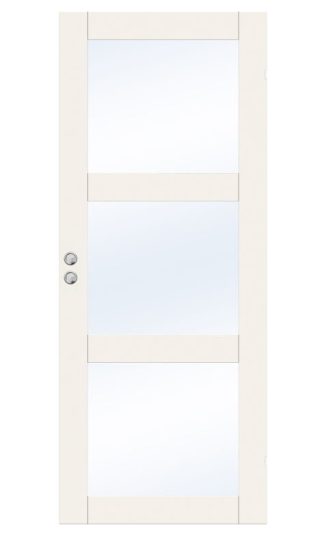 SKJUTDÖRR SWEDOOR UNIQUE GW03L VIT KLARGLAS INFÄLLD