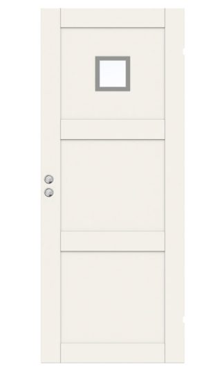 SKJUTDÖRR SWEDOOR UNIQUE 03L GWA120 VIT KLARGLAS INFÄLLD