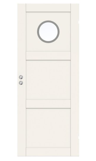 SKJUTDÖRR SWEDOOR UNIQUE 03L GWA130 VIT KLARGLAS INFÄLLD