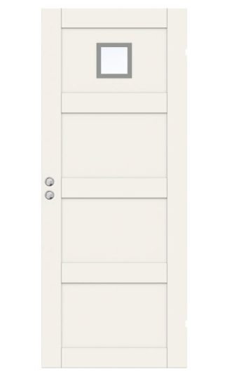 SKJUTDÖRR SWEDOOR UNIQUE 04L GWA120 VIT KLARGLAS INFÄLLD