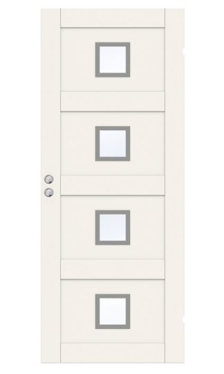 SKJUTDÖRR SWEDOOR UNIQUE 04L GWA420 VIT KLARGLAS INFÄLLD