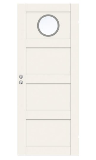 SKJUTDÖRR SWEDOOR UNIQUE 04L GWA130 VIT KLARGLAS INFÄLLD