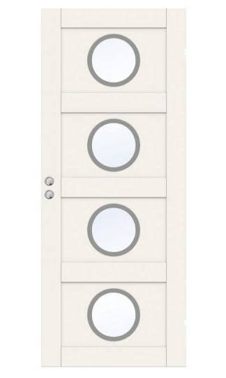 SKJUTDÖRR SWEDOOR UNIQUE 04L GWA430 VIT KLARGLAS INFÄLLD