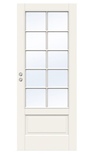 SKJUTDÖRR SWEDOOR CRAFT SP10 MASSIV KLARGLAS VIT INFÄLLD