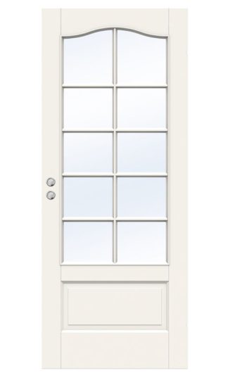 SKJUTDÖRR SWEDOOR CRAFT SP10B MASSIV KLARGLAS VIT INFÄLLD
