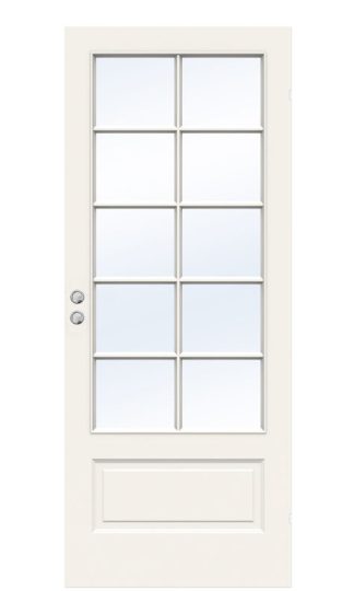 SKJUTDÖRR SWEDOOR COMPACT SP10 FORMPRESSAD KOMPAKT KLARGLAS VIT INFÄLLD