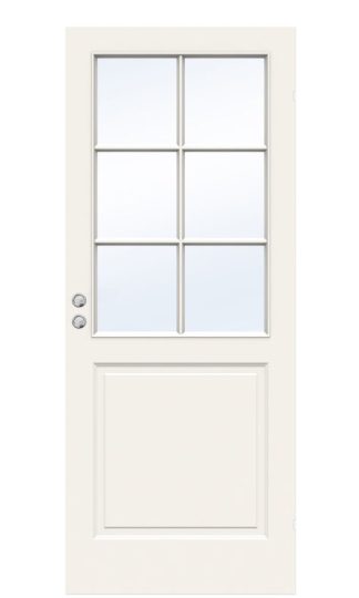 SKJUTDÖRR SWEDOOR COMPACT SP6 FORMPRESSAD KOMPAKT KLARGLAS VIT INFÄLLD