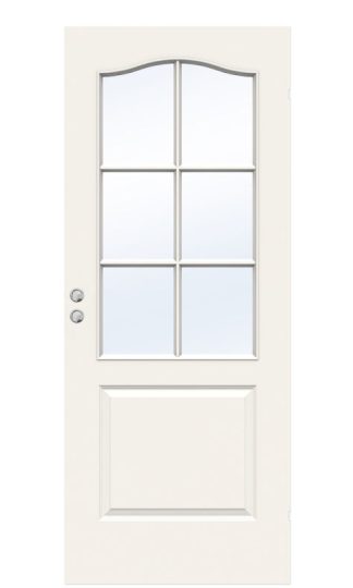 SKJUTDÖRR SWEDOOR COMPACT SP6B FORMPRESSAD KOMPAKT KLARGLAS VIT INFÄLLD