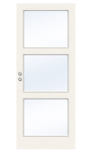SKJUTDÖRR SWEDOOR STABLE GW3 KOMPAKT KLARGLAS VIT INFÄLLD