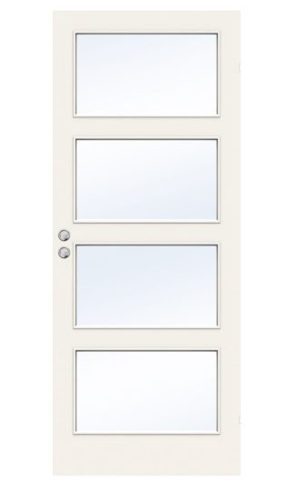 SKJUTDÖRR SWEDOOR STABLE GW4 KOMPAKT KLARGLAS VIT INFÄLLD