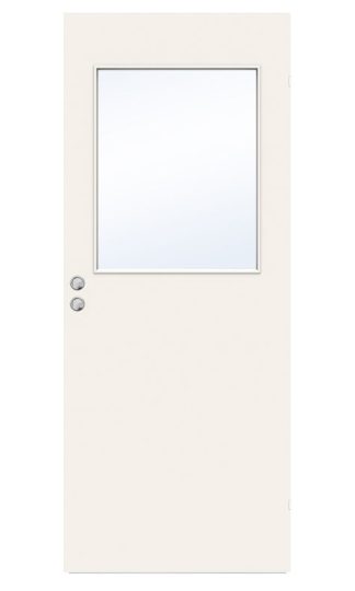 SKJUTDÖRR SWEDOOR STABLE G21 KOMPAKT KLARGLAS VIT INFÄLLD