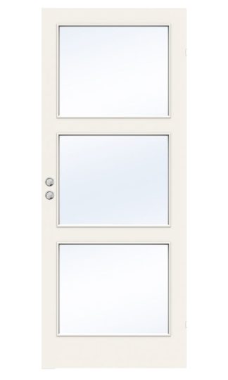 SKJUTDÖRR SWEDOOR EASY GW3 LÄTTDÖRR KLARGLAS VIT INFÄLLD