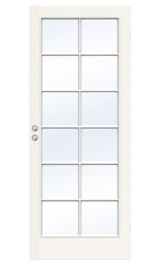 SKJUTDÖRR SWEDOOR EASY SP12 LÄTTDÖRR KLARGLAS VIT INFÄLLD