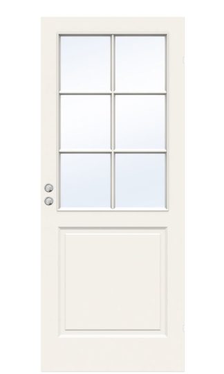 SKJUTDÖRR SWEDOOR STYLE SP6 FORMPRESSAD LÄTTDÖRR VIT INFÄLLD