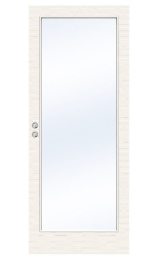 SKJUTDÖRR SWEDOOR CHARISMA D100 GW1 MASSIV KLARGLAS VIT INFÄLLD