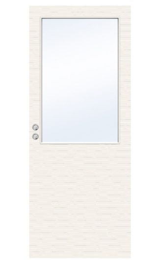 SKJUTDÖRR SWEDOOR CHARISMA D100 GW13 MASSIV KLARGLAS VIT INFÄLLD