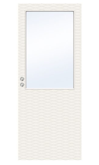 SKJUTDÖRR SWEDOOR CHARISMA D200 GW13 MASSIV KLARGLAS VIT INFÄLLD