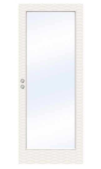 SKJUTDÖRR SWEDOOR CHARISMA D200 GW1 MASSIV KLARGLAS VIT INFÄLLD