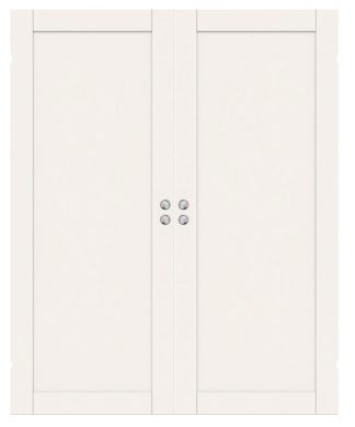 Parskjutdörr Swedoor Unique 01l Vit Infälld