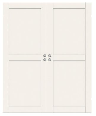 Parskjutdörr Swedoor Unique 02l Vit Infälld