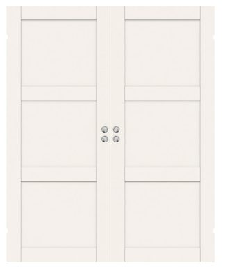 Parskjutdörr Swedoor Unique 03l Vit Infälld