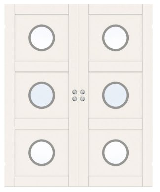 Parskjutdörr Swedoor Unique 03l Gwa330 Vit Klarglas Infälld