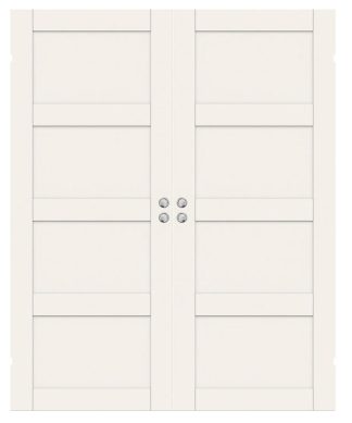 Parskjutdörr Swedoor Unique 04l Vit Infälld