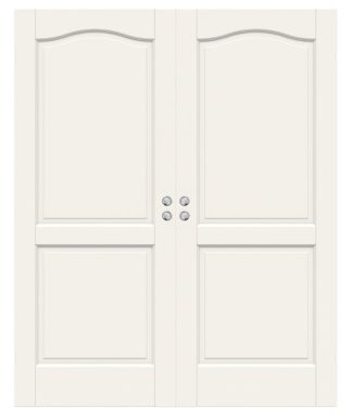 Parskjutdörr Swedoor Craft 02b Massiv Spegeldörr Vit Infälld