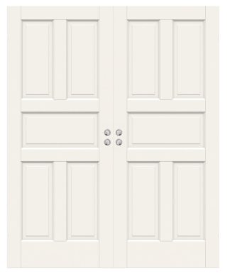 Parskjutdörr Swedoor Craft 05 Massiv Spegeldörr Vit Infälld