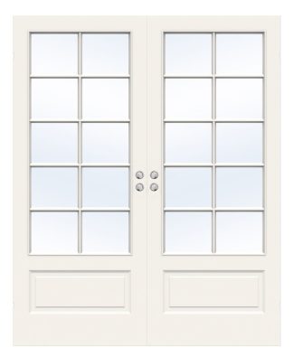 Parskjutdörr Swedoor Compact Sp10 Formpressad Kompakt Klarglas Vit Infälld