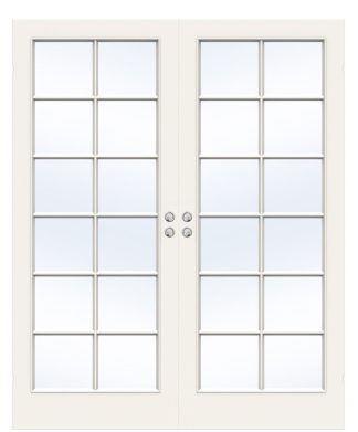 Parskjutdörr Swedoor Compact Sp12 Formpressad Kompakt Klarglas Vit Infälld