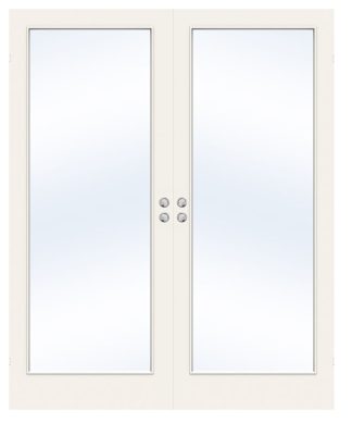 Parskjutdörr Swedoor Stable Gw1 Kompakt Klarglas Vit Infälld