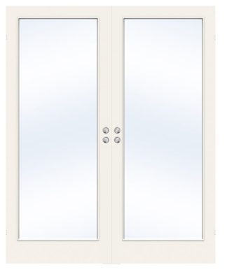 Parskjutdörr Swedoor Easy Gw1 Lättdörr Klarglas Vit Infälld