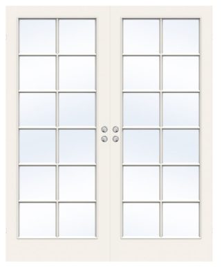 Parskjutdörr Swedoor Easy Sp12 Lättdörr Klarglas Vit Infälld