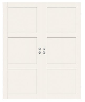 Parskjutdörr Swedoor Purity 03l Vit Infälld