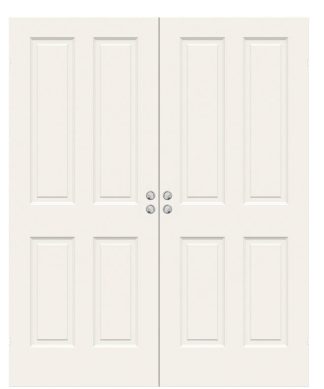 Parskjutdörr Swedoor Style 04 Formpressad Lättdörr Vit Infälld