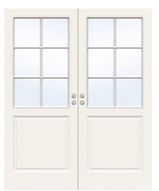 Parskjutdörr Swedoor Style Sp6 Formpressad Lättdörr Vit Infälld