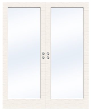 Parskjutdörr Swedoor Charisma D100 Gw1 Massiv Klarglas Vit Infälld