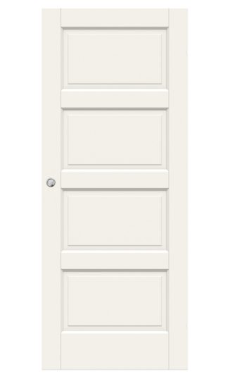 SKJUTDÖRR SWEDOOR CRAFT 04L MASSIV SPEGELDÖRR VIT UTANPÅLIGGANDE