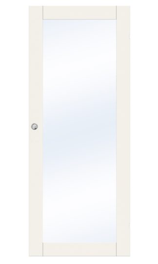 SKJUTDÖRR SWEDOOR UNIQUE GW01L VIT KLARGLAS UTANPÅLIGGANDE