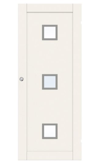 SKJUTDÖRR SWEDOOR UNIQUE 01L GWA320 VIT KLARGLAS UTANPÅLIGGANDE