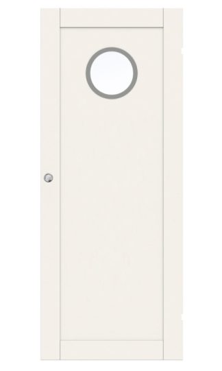 SKJUTDÖRR SWEDOOR UNIQUE 01L GWA130 VIT KLARGLAS UTANPÅLIGGANDE