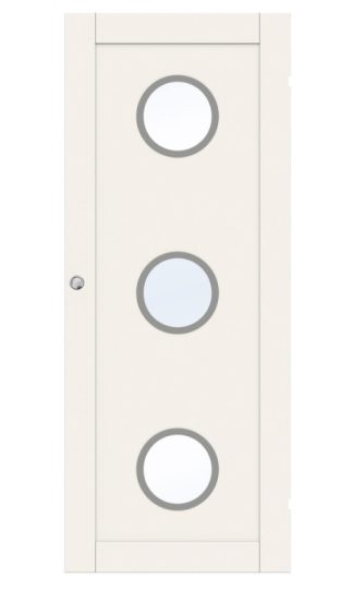 SKJUTDÖRR SWEDOOR UNIQUE 01L GWA330 VIT KLARGLAS UTANPÅLIGGANDE